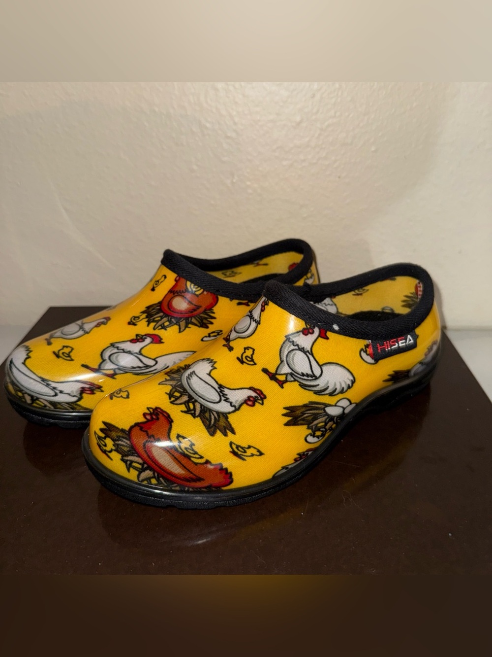 Kids Yellow Chicken-Print Slip-On Water Shoes by HISEA